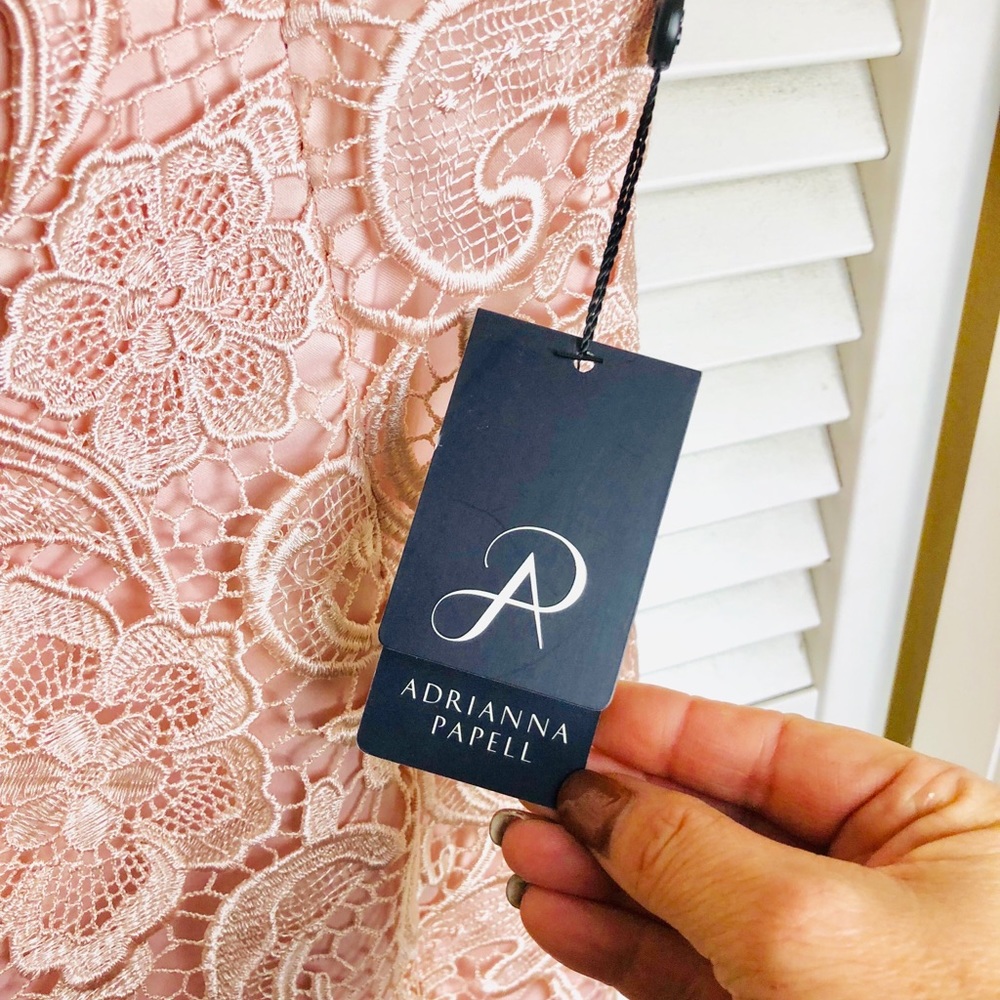 NWT ADRIANNA PAPEL PINK LACE STRAPLESS DRESS - Picture 3 of 5